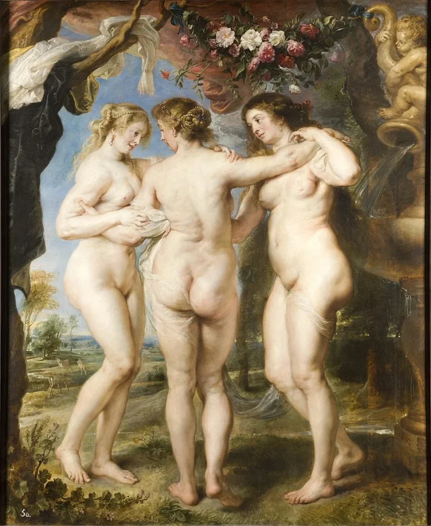 Las tres Gracias (Peter Paul Rubens, 1630-1635)